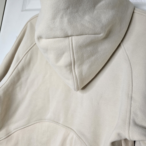 Cream Hoodie sherpa lined cropped womens M‎ - Picture 11 of 13